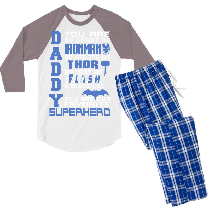 Daddy - Fathers Day - Gift For Dad Men's 3/4 Sleeve Pajama Set | Artistshot