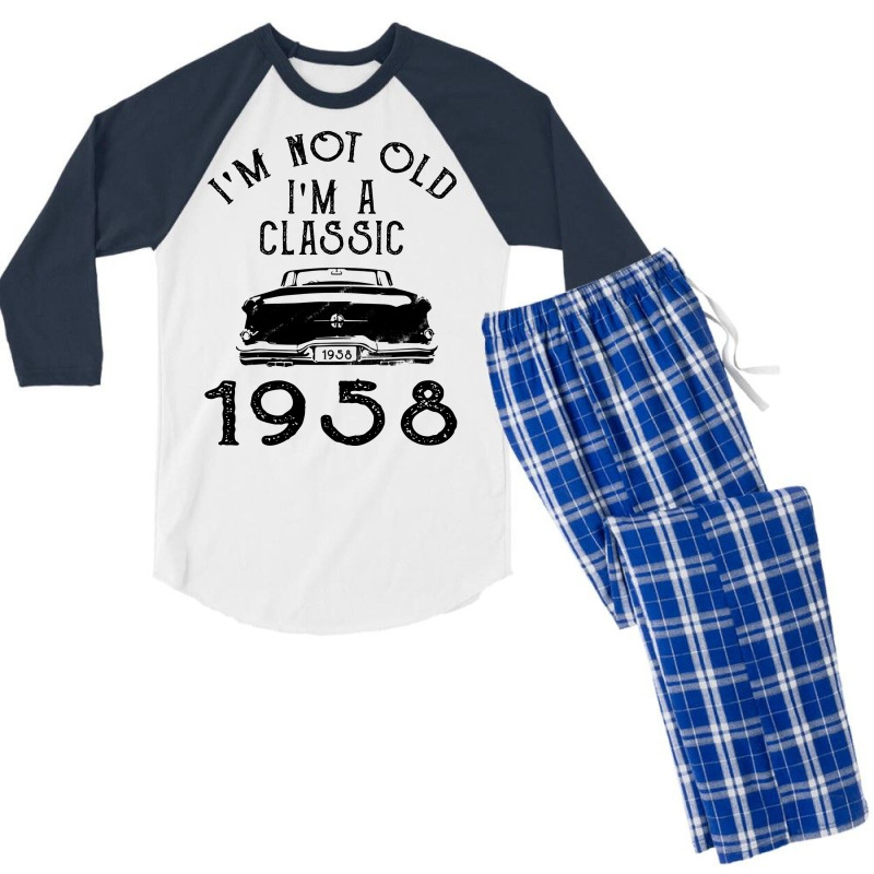 I'm Not Old I'm A Classic 1958 Men's 3/4 Sleeve Pajama Set | Artistshot