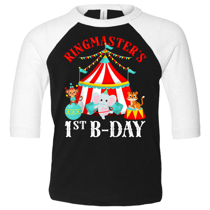 Kids 1 Year Old Ringmaster Circus 1st Birthday Kids T Shirt Toddler 3/4 Sleeve Tee by dornakgb | Artistshot