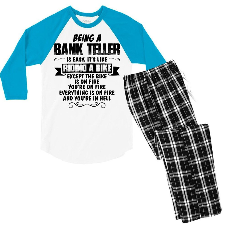 Being A Bank Teller Men's 3/4 Sleeve Pajama Set | Artistshot