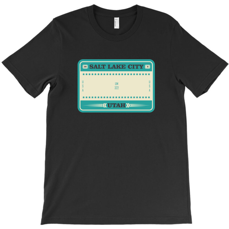 Usa Salt Lake City Utah License Plate T-shirt | Artistshot