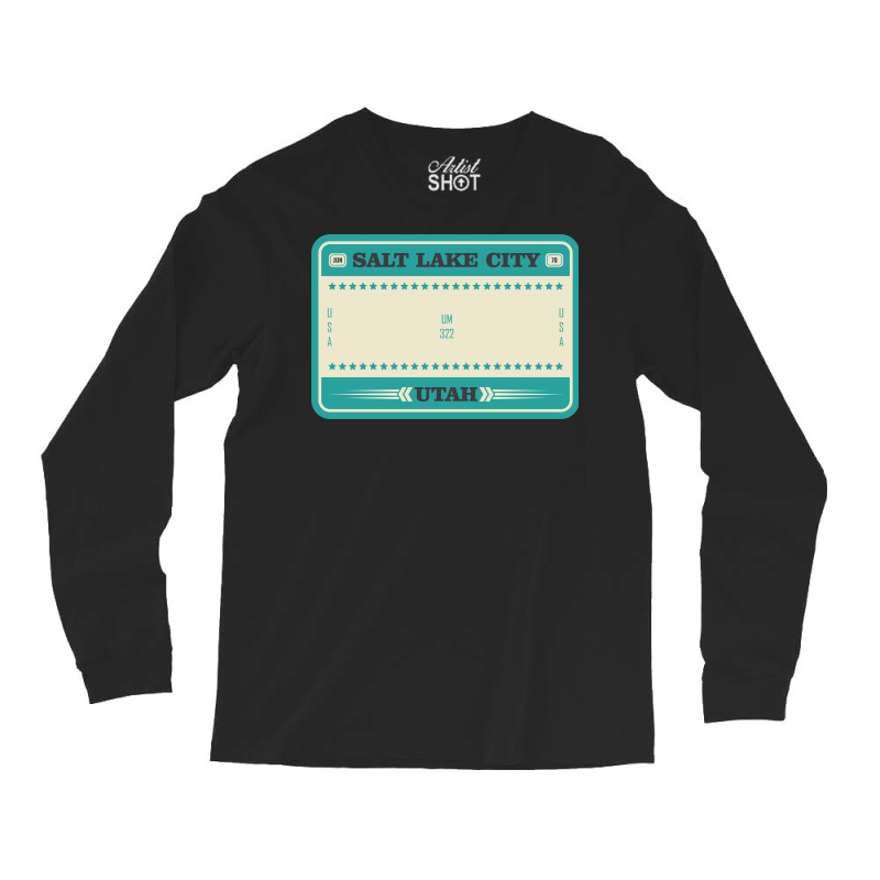 Usa Salt Lake City Utah License Plate Long Sleeve Shirts | Artistshot