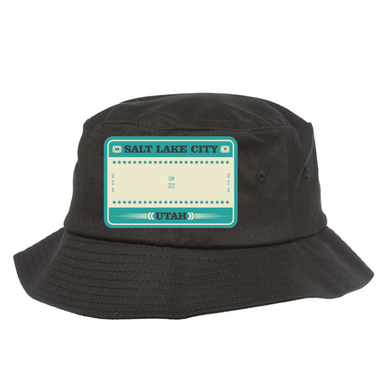 Usa Salt Lake City Utah License Plate Bucket Hat | Artistshot