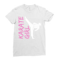 Karate Girl Self Defence Kick Cute Martial Artist Girls Premium Ladies Fitted T-shirt | Artistshot