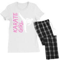 Karate Girl Self Defence Kick Cute Martial Artist Girls Premium Women's Pajamas Set | Artistshot