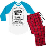 Vintage Legend Was Born 1979 Men's 3/4 Sleeve Pajama Set | Artistshot
