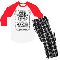 Vintage Made In 1971 Men's 3/4 Sleeve Pajama Set | Artistshot