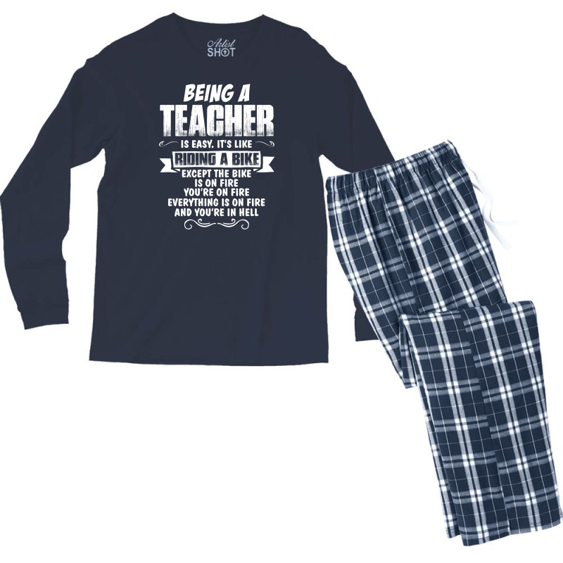 Being A Teacher Men's Long Sleeve Pajama Set | Artistshot