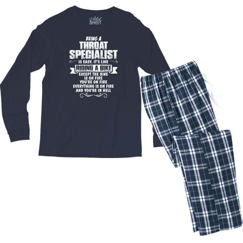 Being A Throat Specialist Men's Long Sleeve Pajama Set | Artistshot