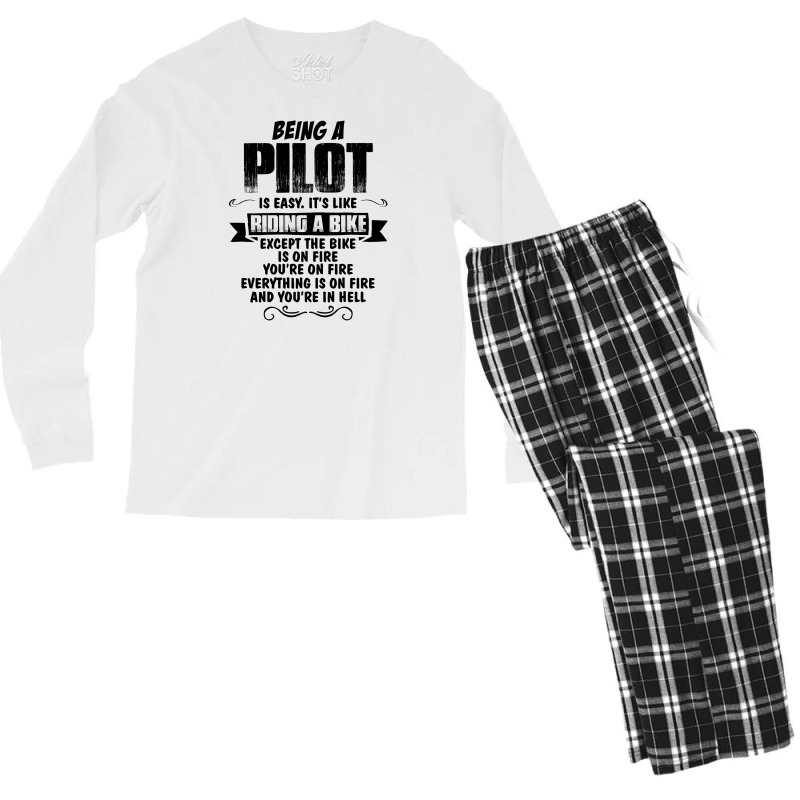 Being A Pilot Copy Men's Long Sleeve Pajama Set | Artistshot