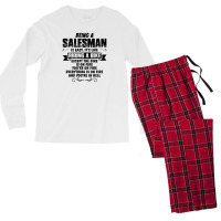 Being A Salesman Copy Men's Long Sleeve Pajama Set | Artistshot