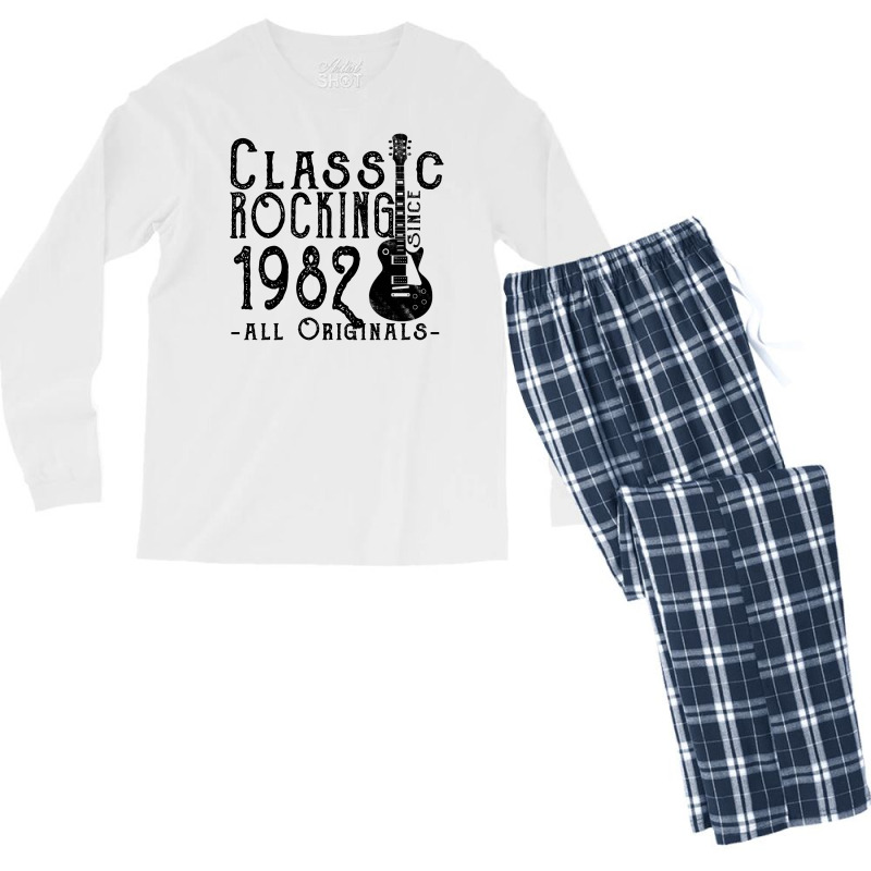 Rocking Since 1982 Men's Long Sleeve Pajama Set | Artistshot