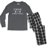 I Drink And I Know Things Men's Long Sleeve Pajama Set | Artistshot