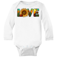 Desert Sunflower Love Long Sleeve Baby Bodysuit | Artistshot