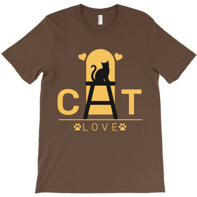 Cat Love T-shirt Designed By Devart