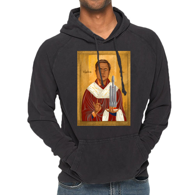 Holy Prophet Elon Musk Vintage Hoodie by trokeryth | Artistshot