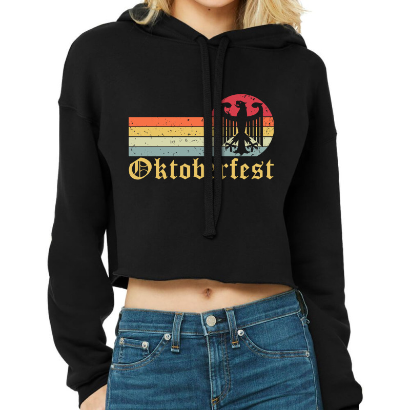 Oktoberfest Vintage Germany October Festival Cropped Hoodie | Artistshot