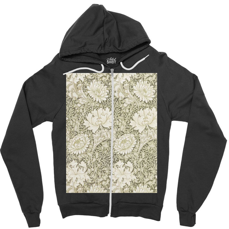 William Flowers Zipper Hoodie by Marie E | Artistshot