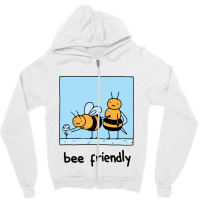 Bee Friendly Zipper Hoodie | Artistshot