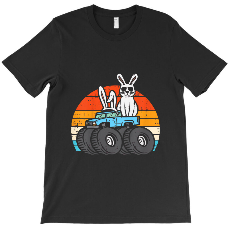 Kids Easter Bunny Rabbit Monster Trucks Retro Boys Kids Toddler T Shir T-shirt | Artistshot