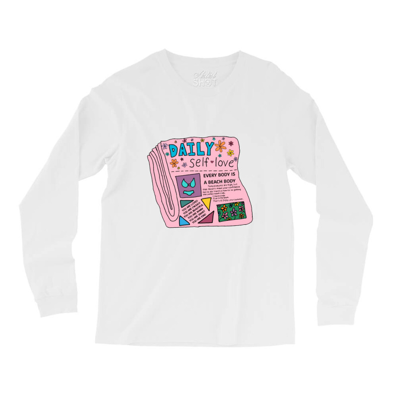 Daily Self Love Newspaper Long Sleeve Shirts | Artistshot