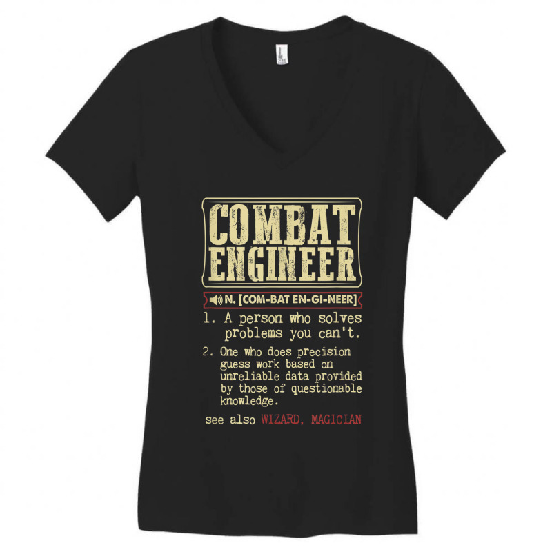 Combat Engineer Dictionary Term Women's V-Neck T-Shirt by Hoang95 | Artistshot