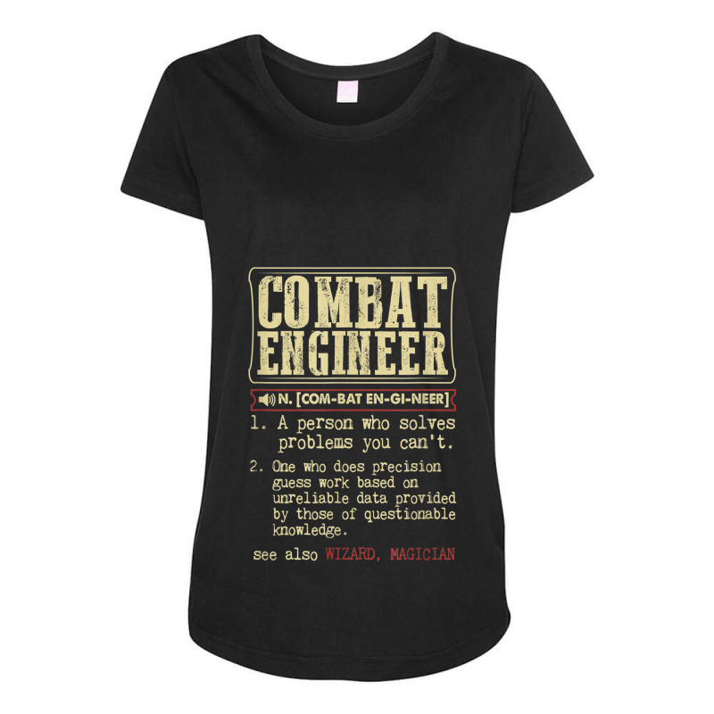 Combat Engineer Dictionary Term Maternity Scoop Neck T-shirt by Hoang95 | Artistshot