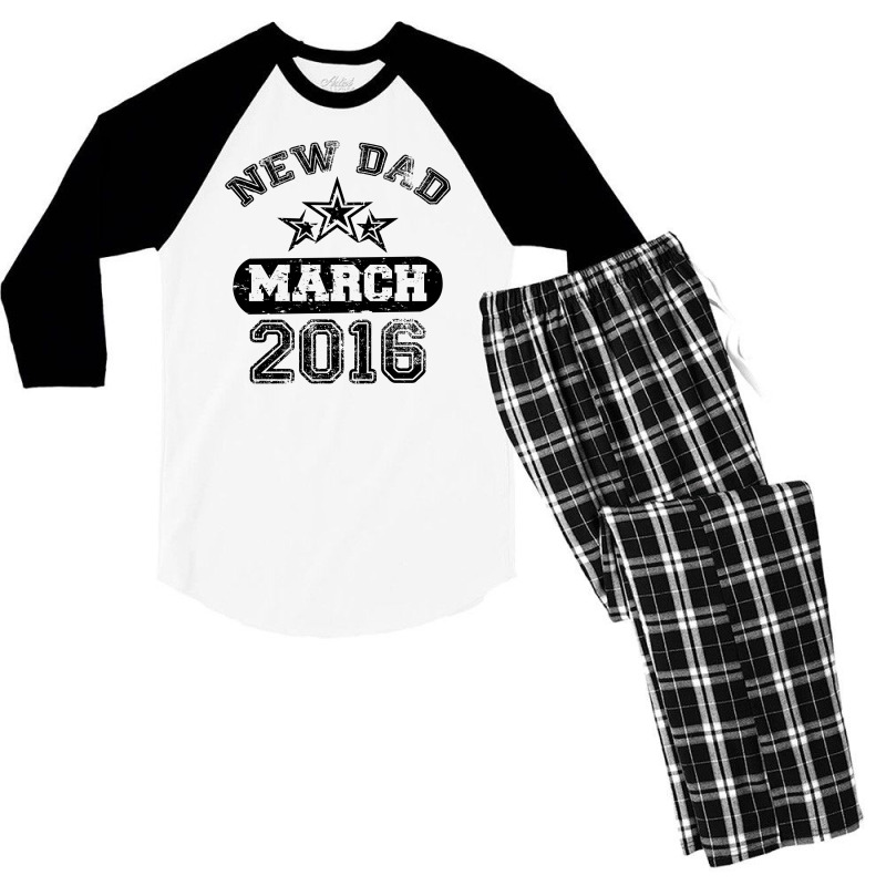 Dad To Be March 2016 Men's 3/4 Sleeve Pajama Set | Artistshot
