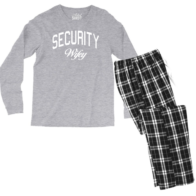 Security Wifey Men's Long Sleeve Pajama Set | Artistshot