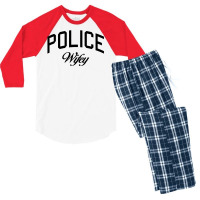 Police Wifey Men's 3/4 Sleeve Pajama Set | Artistshot