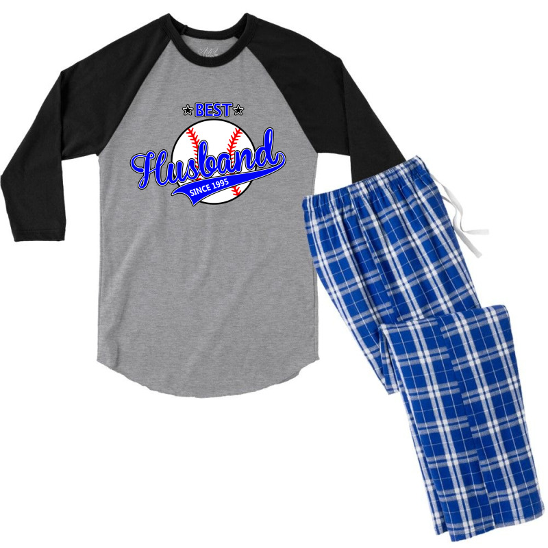Best Husbond Since 1995 Baseball Men's 3/4 Sleeve Pajama Set | Artistshot