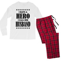 I Have A Hero I Call Him Husband Men's Long Sleeve Pajama Set | Artistshot