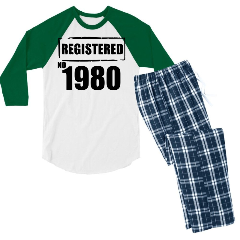 Registered No 1980 Men's 3/4 Sleeve Pajama Set | Artistshot