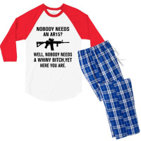 Nobody Needs An Ar15 Men's 3/4 Sleeve Pajama Set | Artistshot