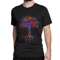 Dna Tree Life Watercolor Genetic Biologist Science Earth Day Classic T-shirt | Artistshot