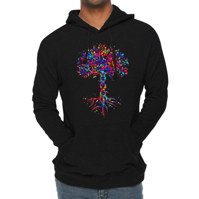 Dna Tree Life Watercolor Genetic Biologist Science Earth Day Lightweight Hoodie by Hoang95 | Artistshot