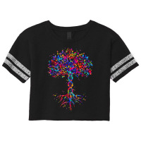 Dna Tree Life Watercolor Genetic Biologist Science Earth Day Scorecard Crop Tee | Artistshot