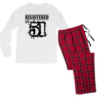 Registered No 51 Men's Long Sleeve Pajama Set | Artistshot