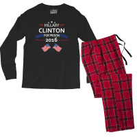 Hillary Clinton 2016 Men's Long Sleeve Pajama Set | Artistshot