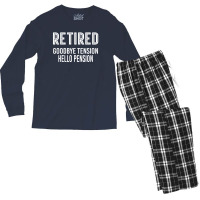 Retired Goodbye Tension Hello Pensiyon Men's Long Sleeve Pajama Set | Artistshot