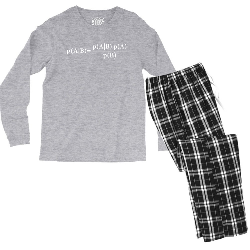 Ash Bayes Theorem Men's Long Sleeve Pajama Set | Artistshot