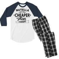 Nutella Is Cheaper Than Therapy Men's 3/4 Sleeve Pajama Set | Artistshot