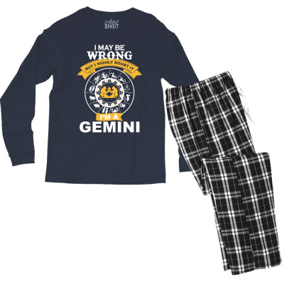 Gemini -i Am A Gemini Men's Long Sleeve Pajama Set Designed By Rardesign