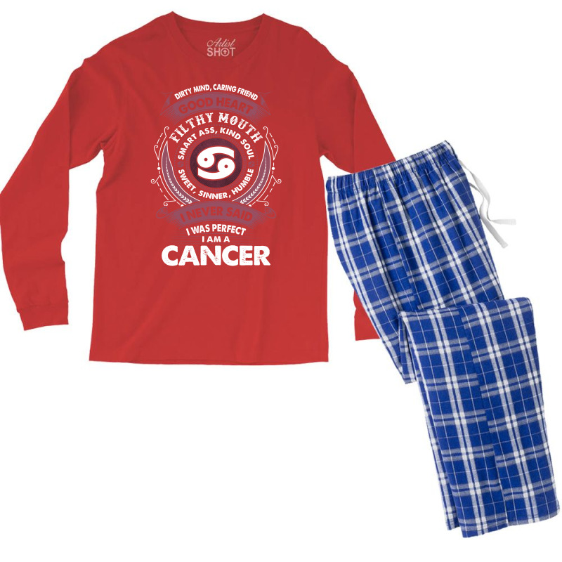 I Never Said I Was Perfect I Am A Cancer Men's Long Sleeve Pajama Set | Artistshot