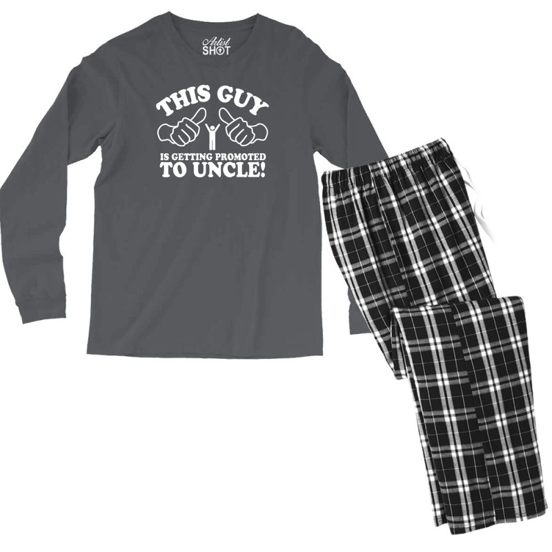 Promoted To Uncle Men's Long Sleeve Pajama Set | Artistshot