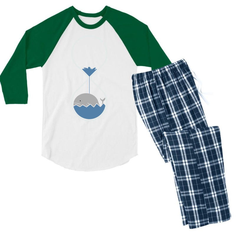Whale Hourglass Men's 3/4 Sleeve Pajama Set | Artistshot
