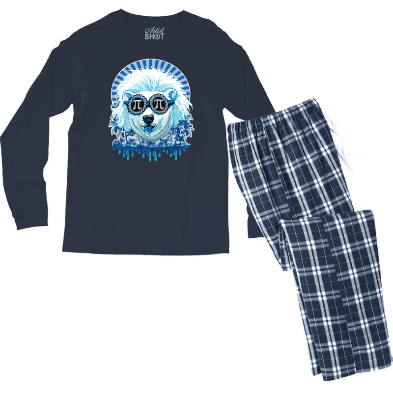 Pi Polar Bear Men's Long Sleeve Pajama Set | Artistshot