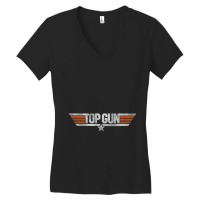 Top Gun Distressed Women's V-neck T-shirt | Artistshot