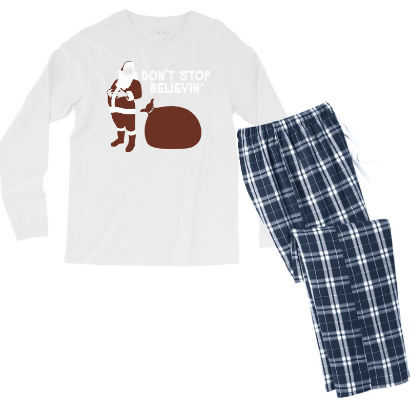 Dont Stop Believin Men's Long Sleeve Pajama Set | Artistshot