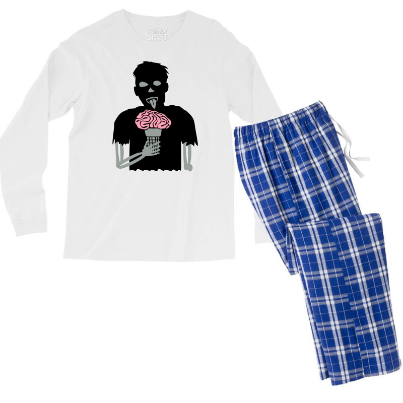 Zombie Treat Ice Cream Men's Long Sleeve Pajama Set | Artistshot